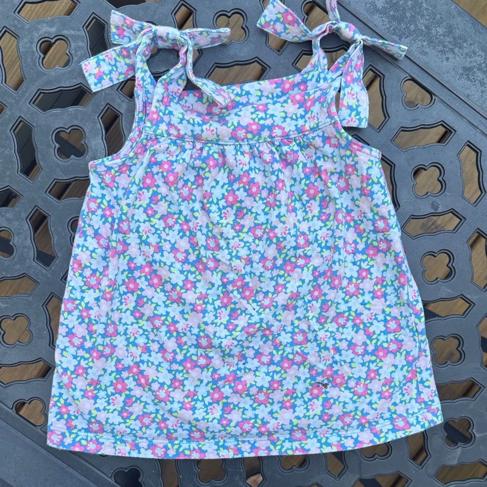 Carter's Pink Floral Camisole with Tie Straps
